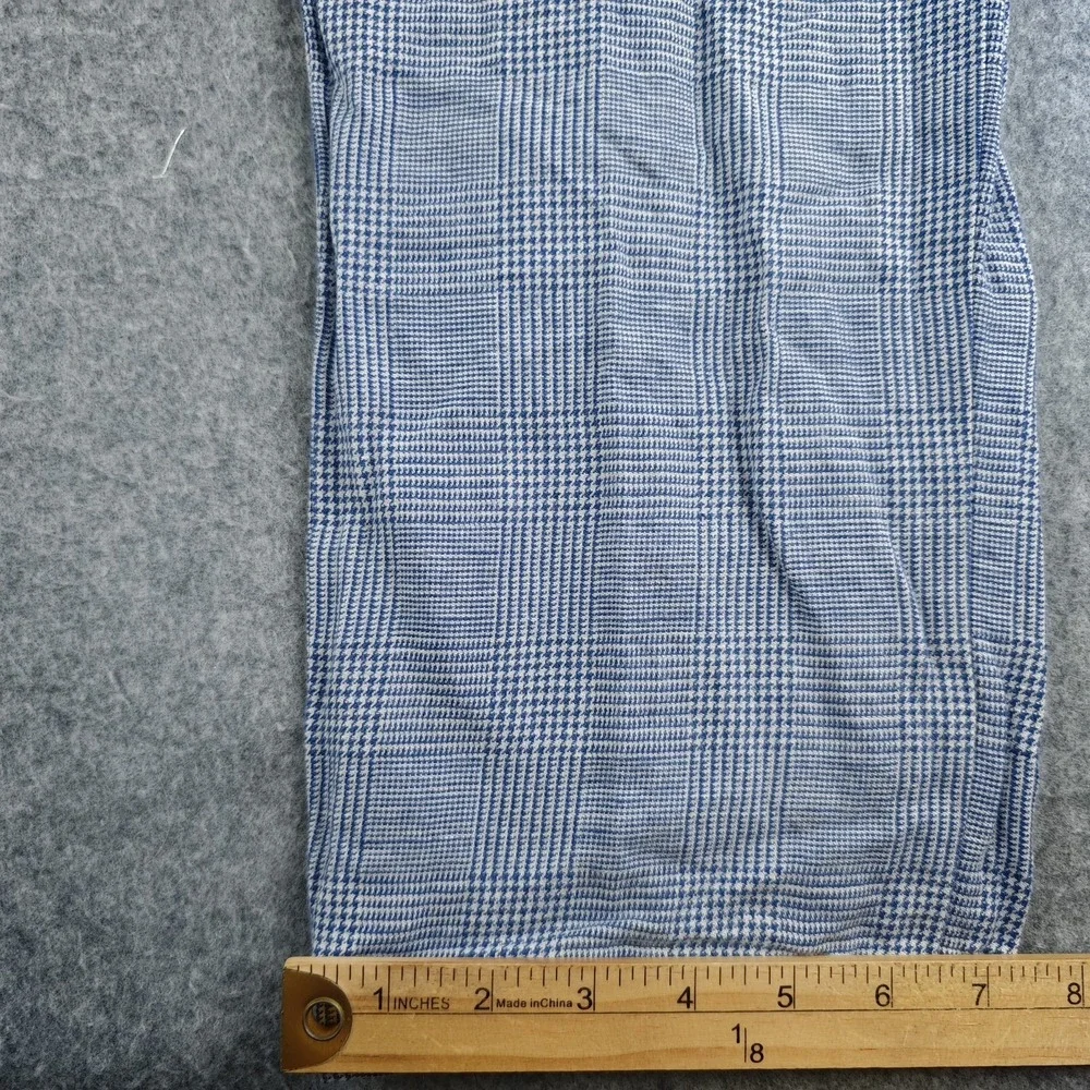 Brooks Brothers Dress Pants Mens 36x30 Milano Blue Houndstooth Linen Blend